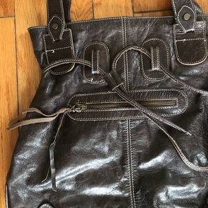 Genuine leather bagatt bag made in Italy